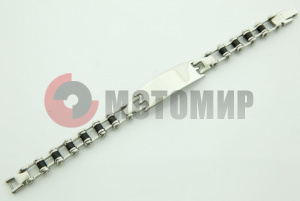 Браслет байк.стальн.(SMT0142) в виде цепи с металл.пласт. Браслет байк.стальн.(SMT0142) в виде цепи с металл.пласт.