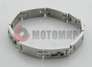 Браслет байк.стальн.классика с гравир.чоппера 21,5см. Браслет байк.стальн.классика с гравир.чоппера 21,5см.