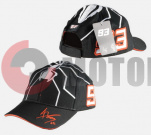 Бейсболка "93 MARC MARQUEZ"100% хлопок.черно-белая. Бейсболка "93 MARC MARQUEZ"100% хлопок.черно-белая.