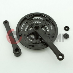 Шатун Вело 3зв.48*38*28зуб,/170мм.черн.пл.кв. Шатун Вело 3зв.48*38*28зуб,/170мм.черн.пл.кв.